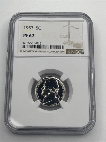 1957 5C NGC Jefferson Nickel PR67