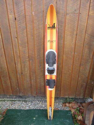 VINTAGE Wooden Single Water Ski Waterski 64