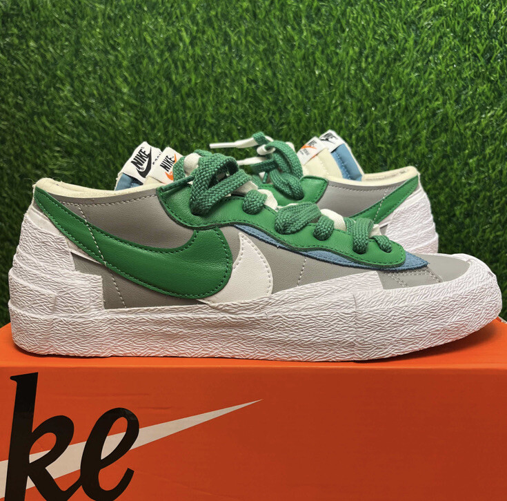 SACAI X NIKE Sneakers Nike Blazer Low x Sacai verdi classiche taglia 9 5 con scatola DD1877 001