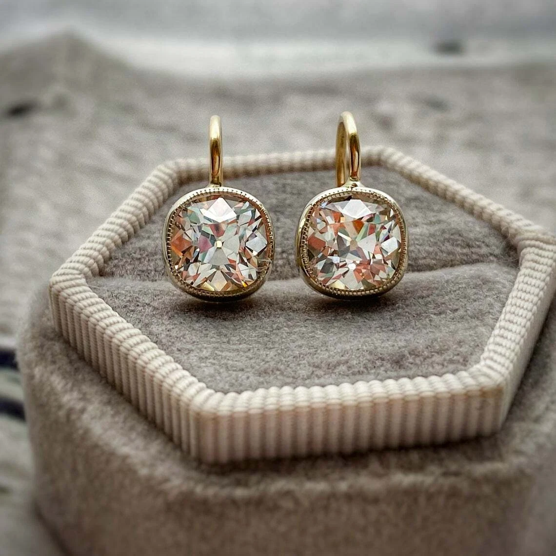 Old mine cheap cut earrings