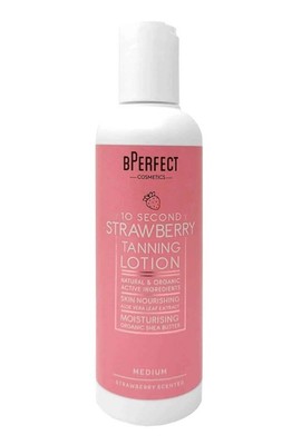 BPERFECT COSMETICS 10 SEKUNDEN ERDBEERBRÄUNUNGSLOTION 200ml MEDIUM NEU VERSIEGELT