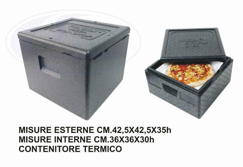 Polibox Pizzabox Isoterimico PPE 42,5x42,5x35 | Standard HACCP Consegne