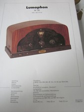 Radio-Fernseharchiv Schaltplan 92 Lumophon W 30, 1930