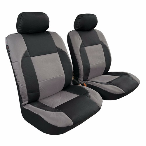Waterproof Canvas Black Gray Front Car Seat Covers For Subaru Crosstrek - Picture 2 of 6