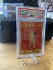 1958 TOPPS MICKEY MANTLE  SPORT MAGAZINE ALL STAR #487 PSA GRADED 1.5  FAIR .