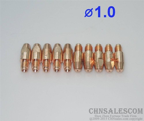 10 PCS MB 36KD 401D 501D 602 MIG/MAG Welding Gun Contact Tip 1.0x30 M8 140.0313 - Picture 2 of 2
