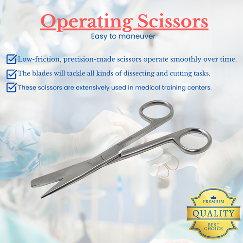Operating Mayo Scissors 6.5 Straight Sharp Blunt Tip Stainless Steel ...