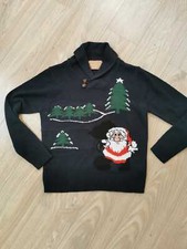 Mens Christmas Jumper New With Santa Claus Size L