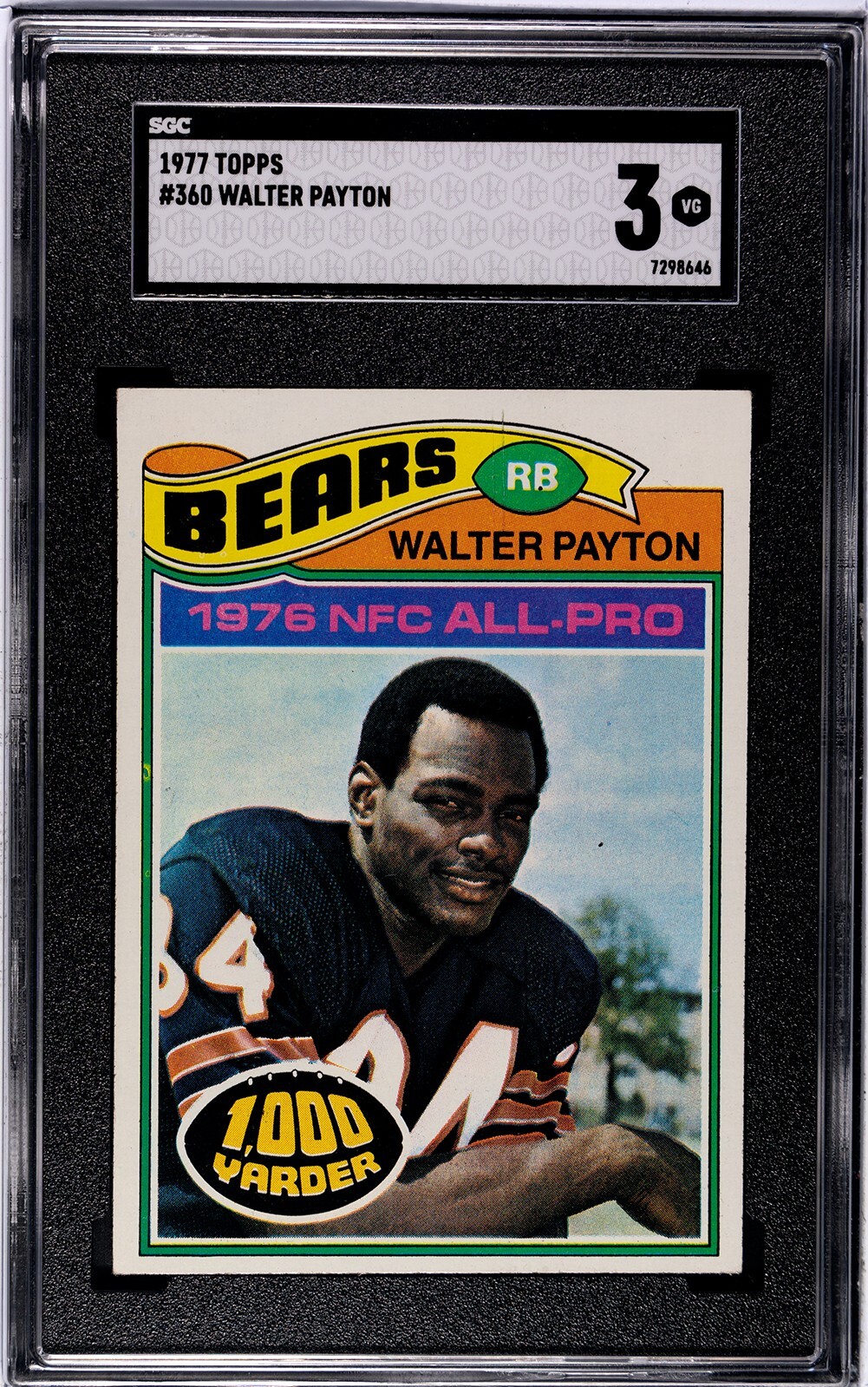 1977 Topps Walter Payton All-Pro #360 Football Card HOF RB