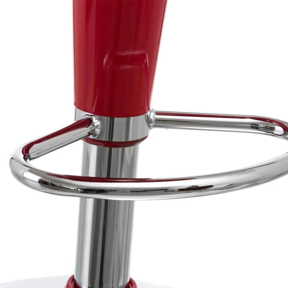 Set 2 Sgabelli Cucina Regolabile Acciaio e ABS Sgabello Girevole Bordo Casa Bar - Immagine 4 di 4