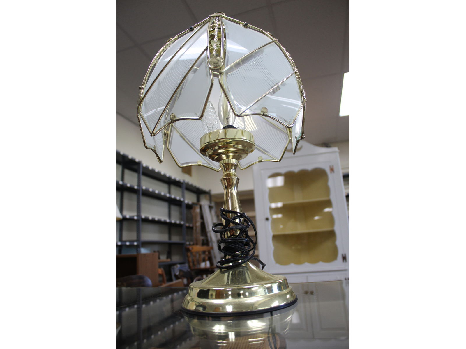 23" Tall Lamp Vintage glass Touch Lamp eBay