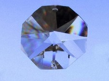 4 ręcznie szlifowane ośmiokątne kryształy tęczy 34 mm