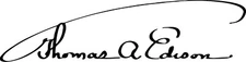 Thomas Edison vinyl decal sticker signature autograph inventor tesla electricity