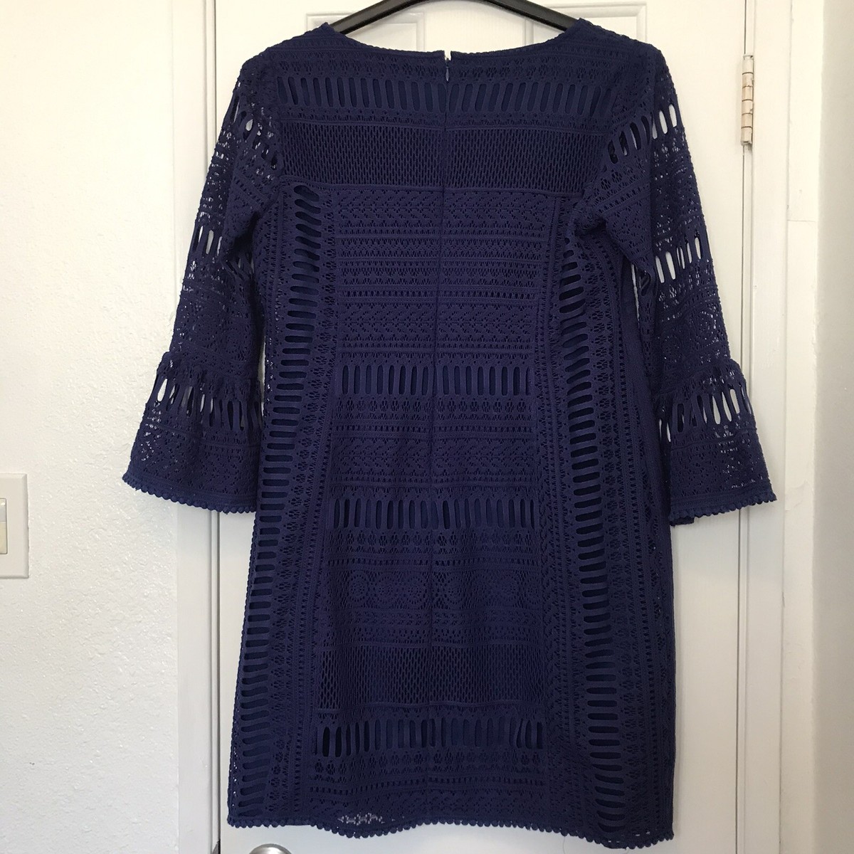 alfani crochet dress Alfani Women's White Crochet-Trim Illusion Dress Size XS