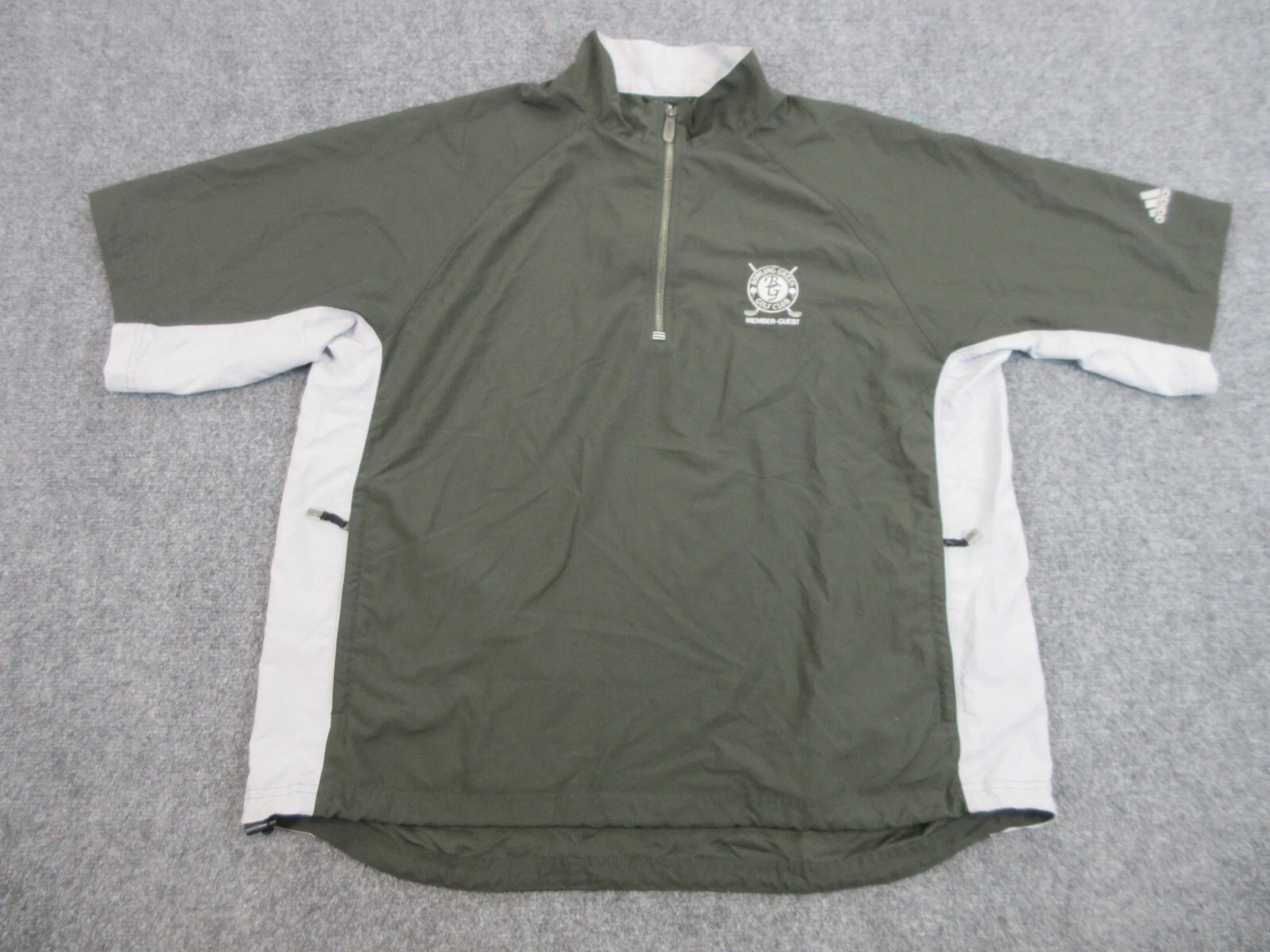 Adidas Jacket Mens Large Green Casual Outdoors Golf Golfer Zip Lightweight
