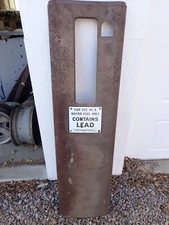 Vintage 1950s Gas Pump Side Panel / Door With Porcelain Sign