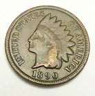 1890 P Indian Head Cent Penny  *VF - VERY FINE DETAILS*  **FREE SHIPPING**
