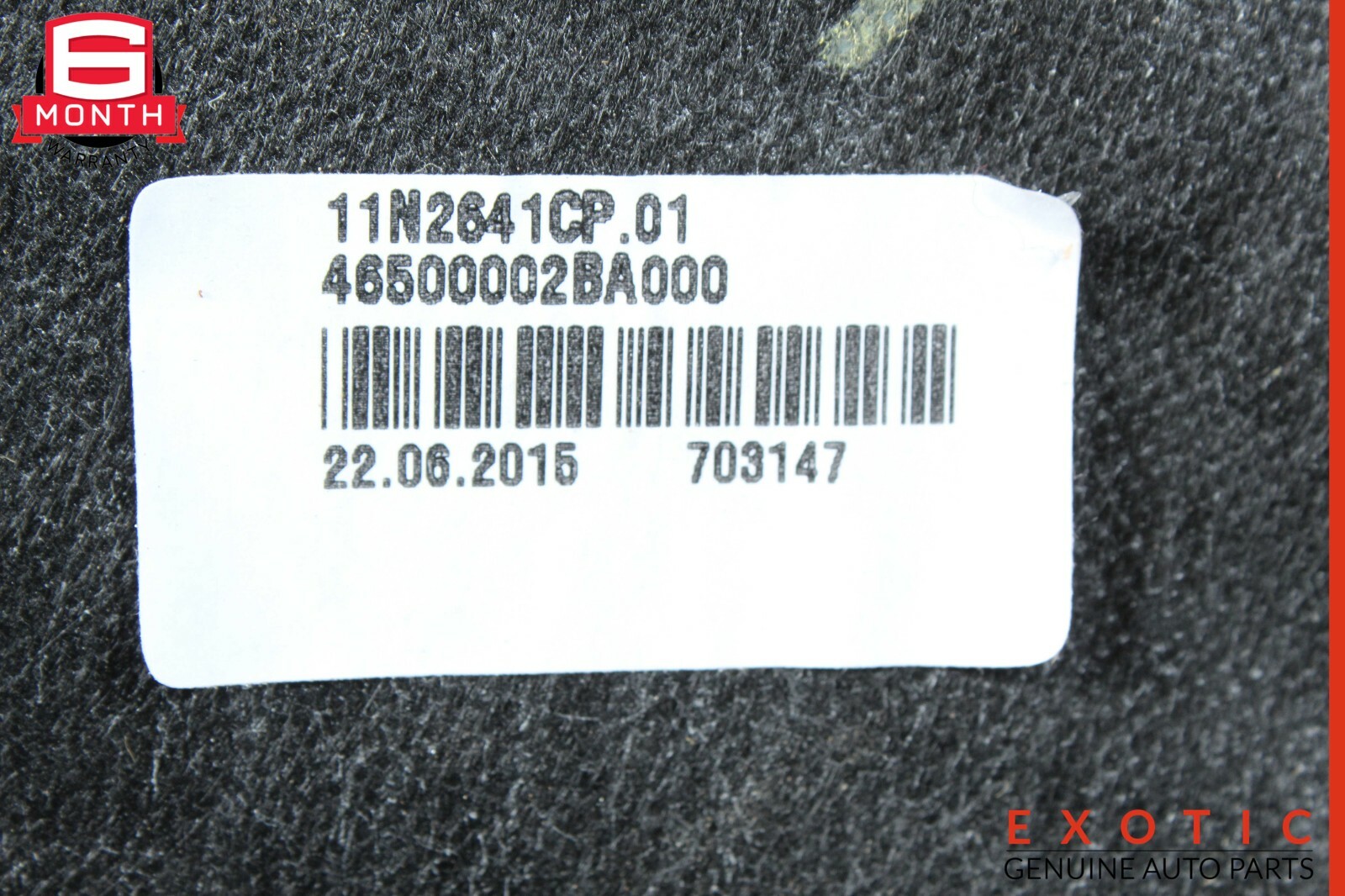 15-17 McLaren 650S Front Left Driver Side Interior Carpet Trim Panel Cover OEM