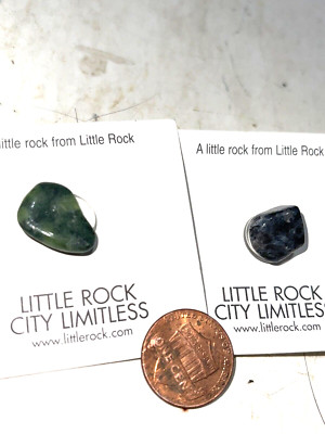 (2) Little Rock City Limitless Little Rock Stone Lapel Back Hat Gold Pin