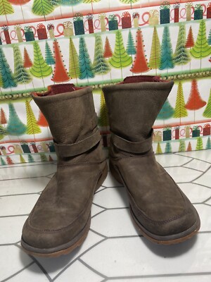 CHACO Hopi Waterproof Leather Wool-Lined Brown Sz Women