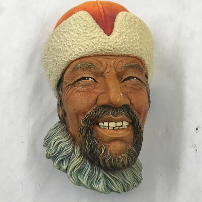 1966 Vintage Bossons Chalkware Ushanka Himalayan Congleton England Wall Hanger