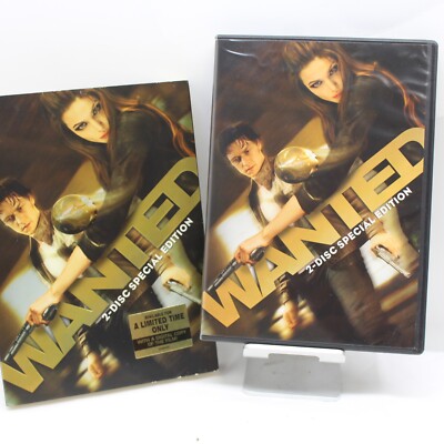 Wanted (DVD, 2008, 2-Disc Set, Special Edition) Angelina Jolie W/ Slipcover
