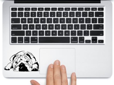 Bulldog Napping Cute car truck SUV laptop macbook  decal Sticker 3.5'' Black