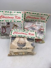 Vtg 3 Christmas Merri Mac Ornament Craft Kits USA