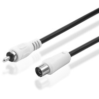 5M Video Kabel Koax Antenne Kupplung Buchse Weiblich Cinch Chinch Rca Stecker