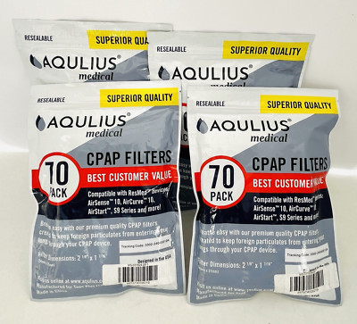4 Aqulius Medical CPAP Filters 70pk compatible AirSense 10 AirCurve 10 AirStart
