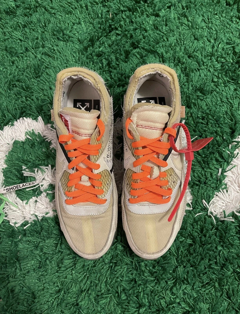 Nike Air Max 90 x Off White The Ten, Size 9 Worn With No Box