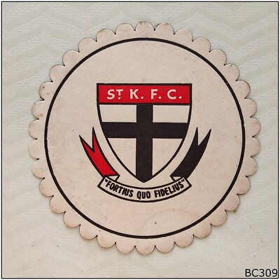 St Kilda Football Club St. K. F. C. Fortius Quo Fidelius Coaster (B) (B309)