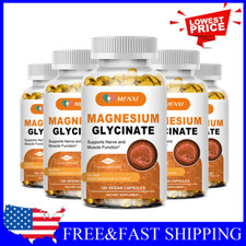 Magnesium Glycinate 400mg 600 Capsules For Sleep Stress Relief Support Bone Lot