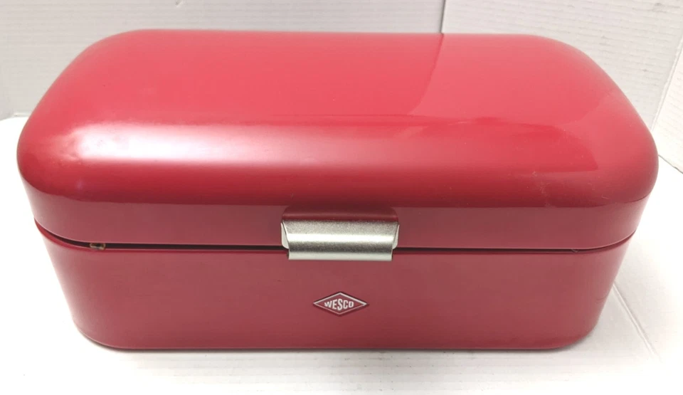 Caja de pan Wesco Grandy Breakfast Sandwich Box rojo esmaltado resistente Foto 2 de 4