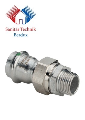 Viega SANPRESS-INOX Durchgangsverschraubung 35 mm x R 1 1/4 AG, Modell 2365