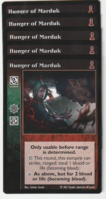 Hunger of Marduk x5 New Blood VTES Jyhad