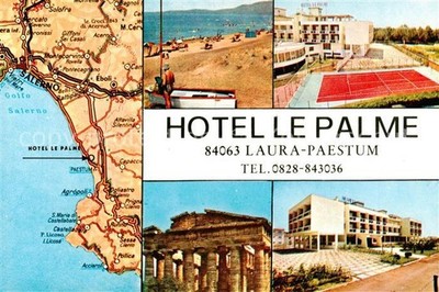 Laura Paestum Pestum Capaccio IT Hotel Le Palme Strand Tennisplatz Tempel Gebiet