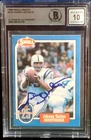 1988 SWELL GREATS JOHNNY UNITAS SIGNED COLTS CARD (BECKETT 10 AUTO)