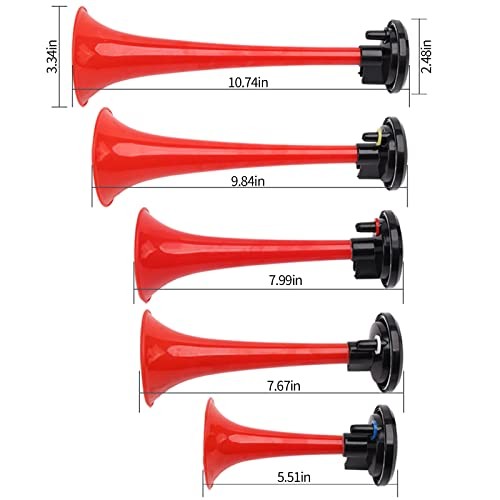 Dixie Horns Car Horn Multi-frequency Sound 12V 150DB Five-tube Air DIXLAND