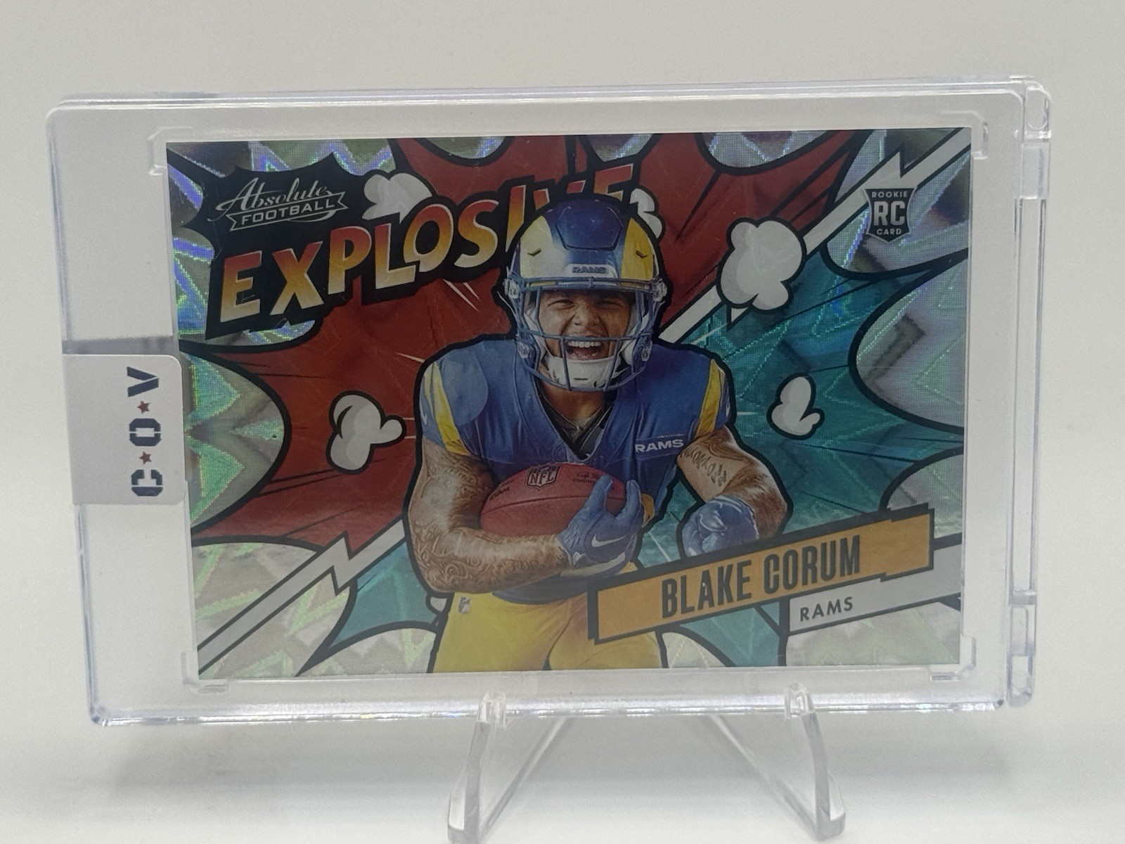 Panini Absolute 2024 Explosive Blake Corum Rams Rookie #EX-BCM NFL Card Case hit