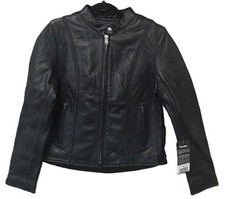 Ladies USA Made Leather Motorcycle Jacket - 464