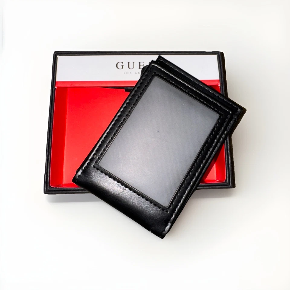 Guess Men's Front Pocket Wallet Magnetic Money Clip RFID Block Black - Image 4 of 4