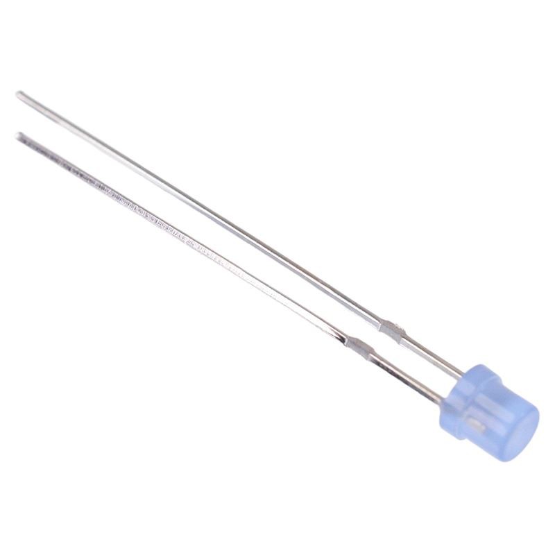100 x Blue 3mm Concave Diffused LED 220mcd 120°