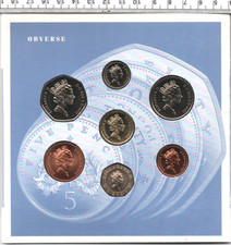 1991 ROYAL MINT GENUINE BRIGHT UNCIRCULATED SEVEN COIN YEAR SET  (674)