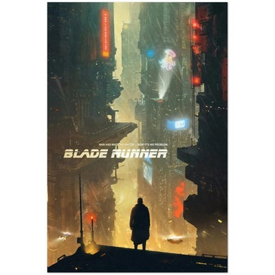 Blade Runner Cyberpunk City Neon Sci Fi Art Print Poster