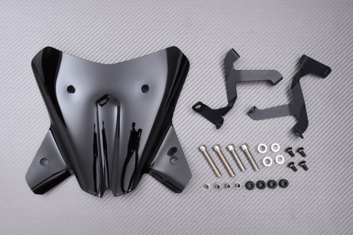 Pare-brise sport noir en polycarbonate pour moto KTM DUKE 250 de 2024 à 2026