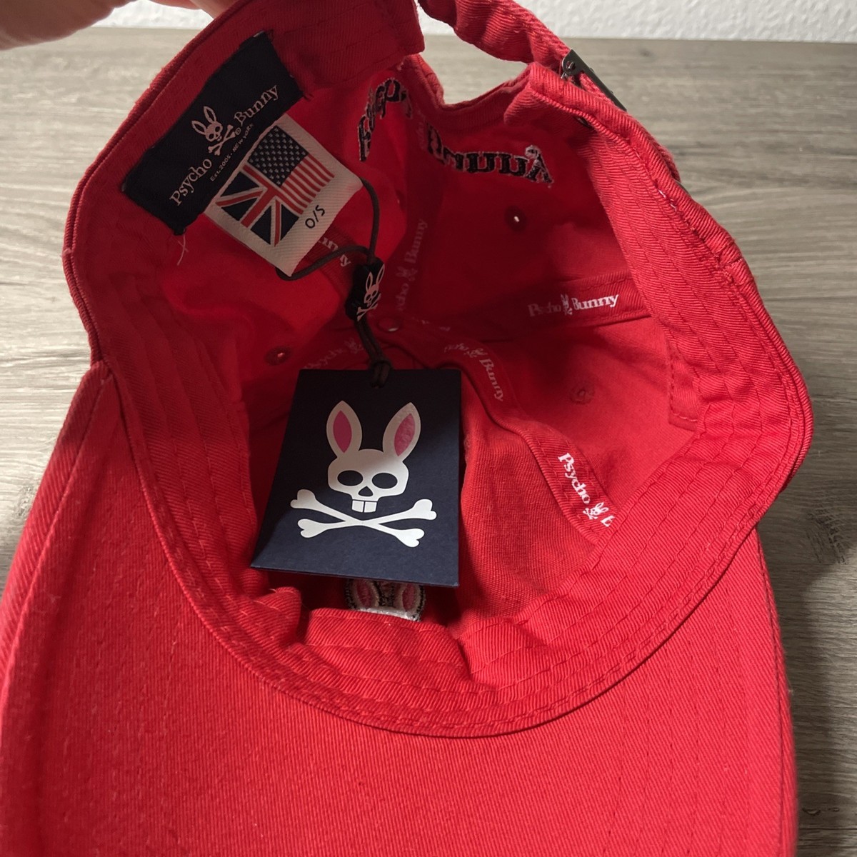 Psycho Bunny Red Baseball Cap Hat Adjustable Streetwear Preppy Golf Dadcore Y2K Psycho Bunny Men main image 3
