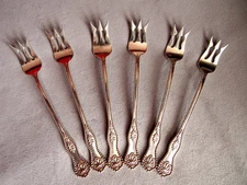 6 ~CHARLES II 1894~Seafood/Cocktail/Oyster/Forks~by Dominick & Haff