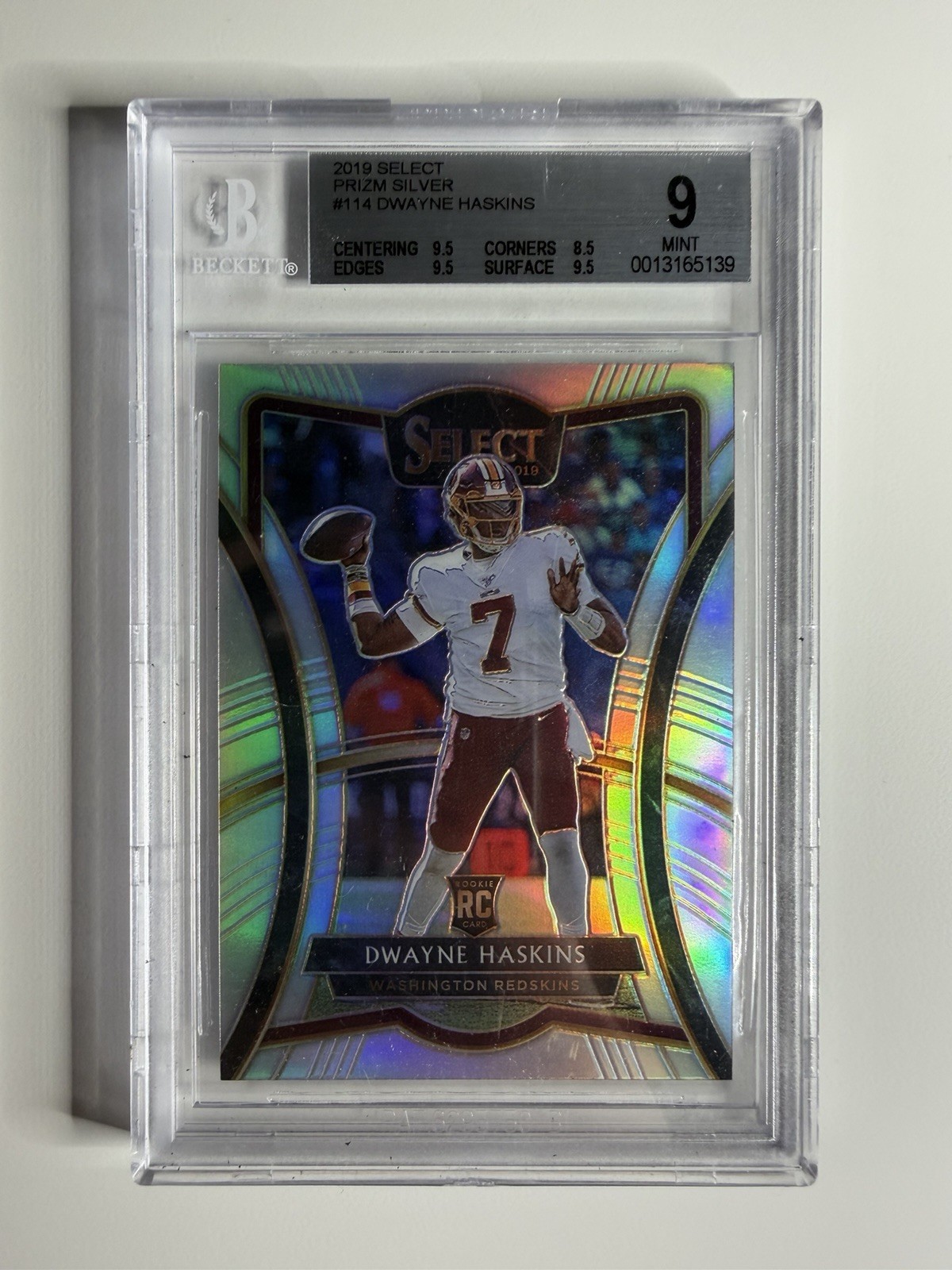 2019 Panini Dwayne Haskins Select Prizm Silver Rookie  #114 BGS 9 RC