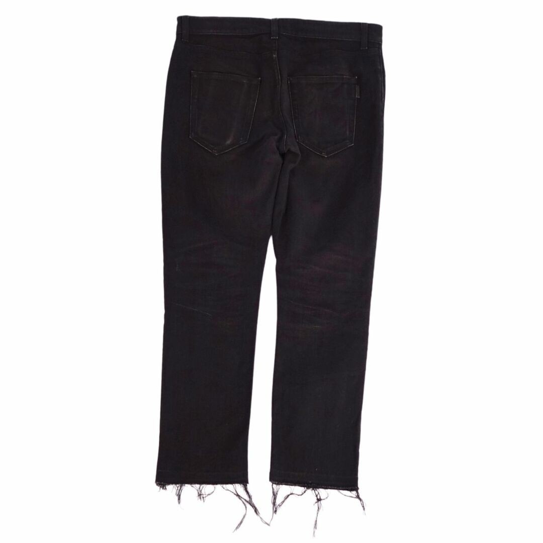 Saint Laurent Paris Pantalone Denim Nero Fondo Elasticizzato Uomo 30 Usato0